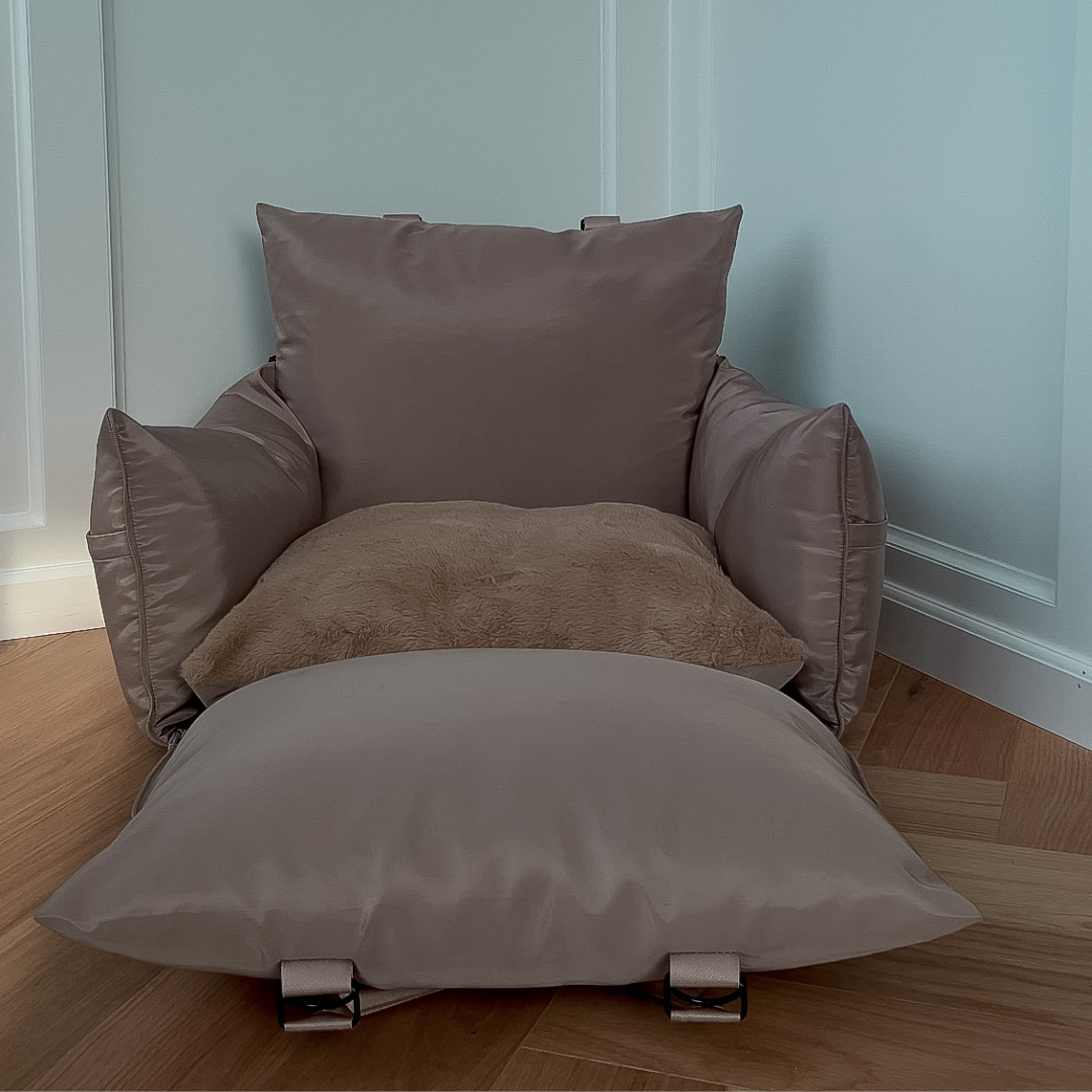 BOUCLÉ ALL BEIGE LUXURY CAR SEAT