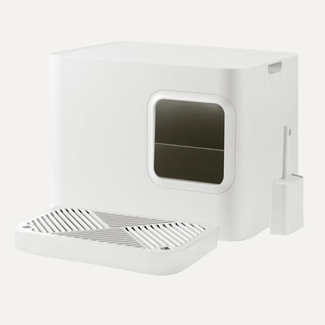 DOME PLUS CAT LITTER BOX WHITE