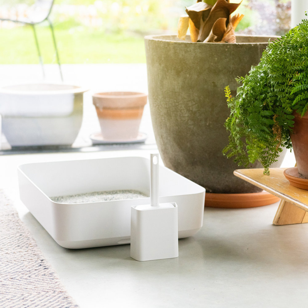 POH CAT LITTER BOX WHITE
