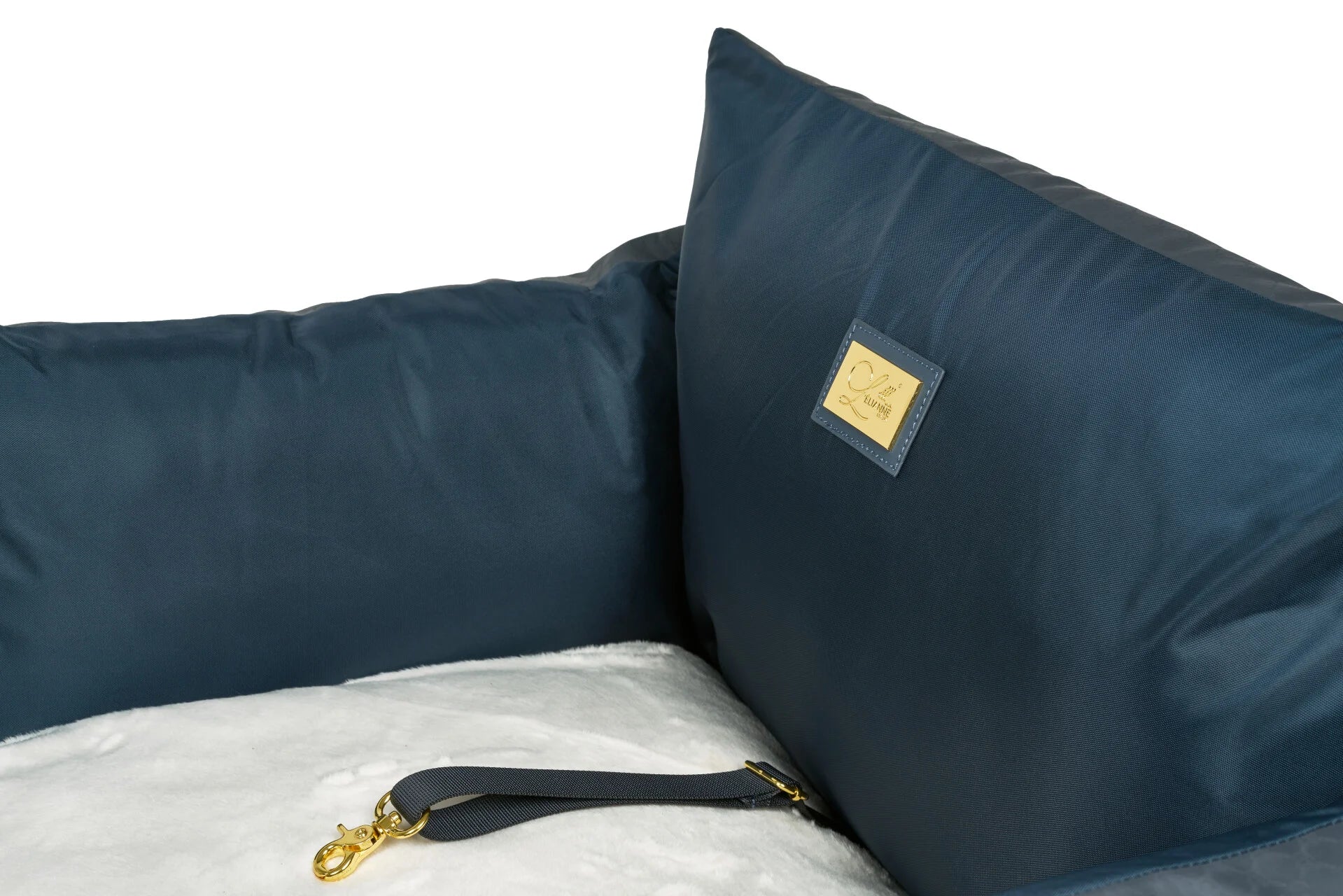LUXURY DOG CAR SEAT NAVY BLUE XL BILSETE