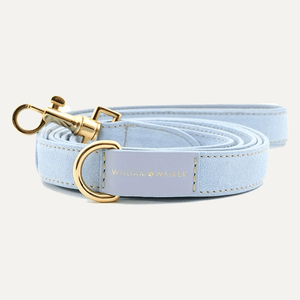 3 - WAY ADJUSTABLE SUEDE LEASH SKY - PRECIOUS PET