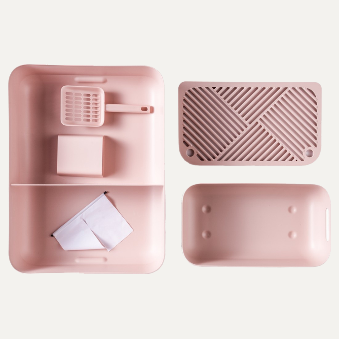 DOME CAT LITTER BOX PINK