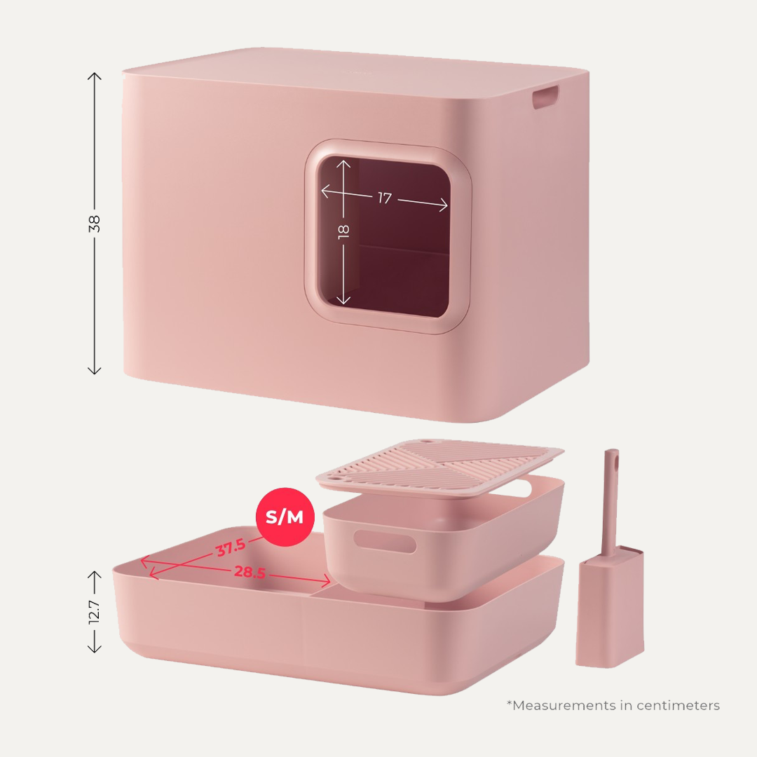 DOME CAT LITTER BOX PINK