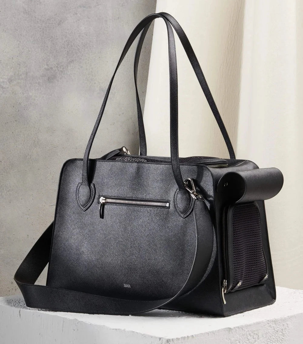 PET CARRIER TALL BLACK - PRECIOUS PET