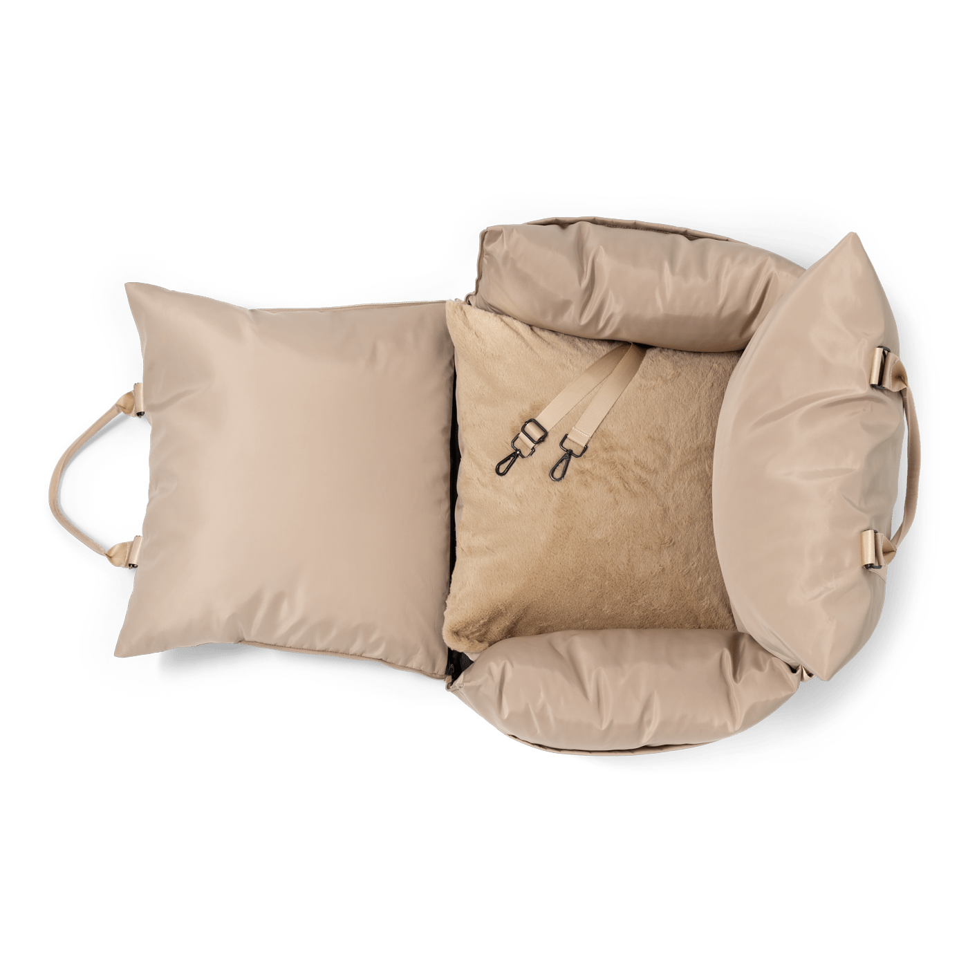 BOUCLÉ ALL BEIGE LUXURY CAR SEAT - PRECIOUS PET