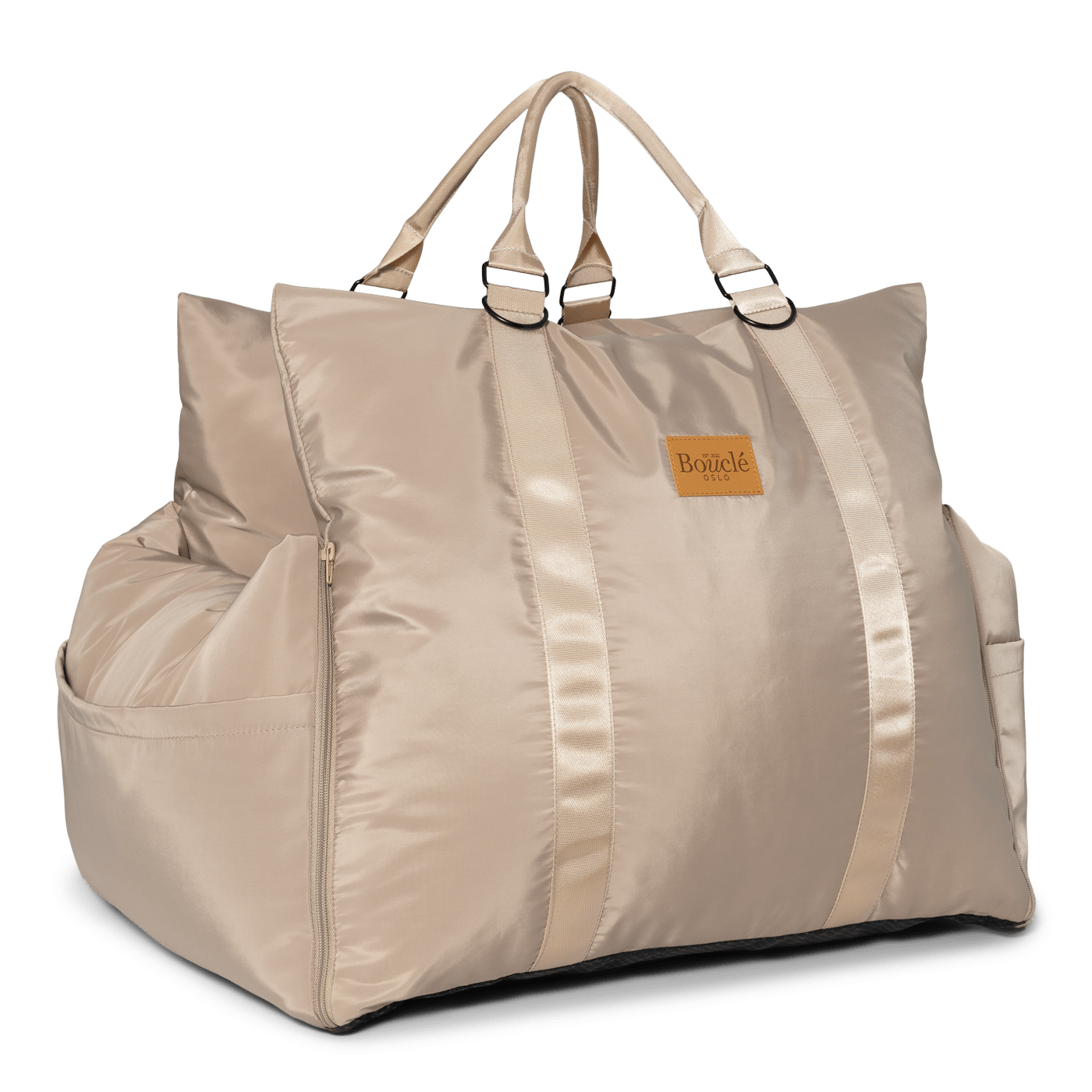 BOUCLÉ ALL BEIGE LUXURY CAR SEAT - PRECIOUS PET