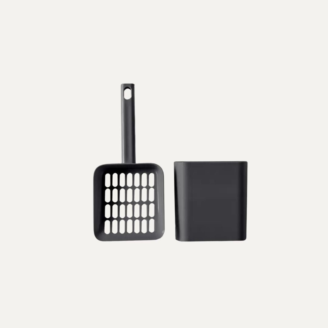 CAT LITTER SCOOP & HOLDER GREY - PRECIOUS PET