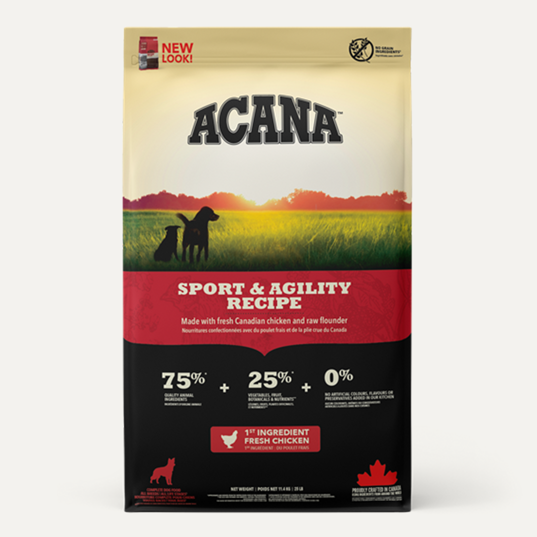 Acana Sport & agility for active dogs. High priotein, grain-free. 