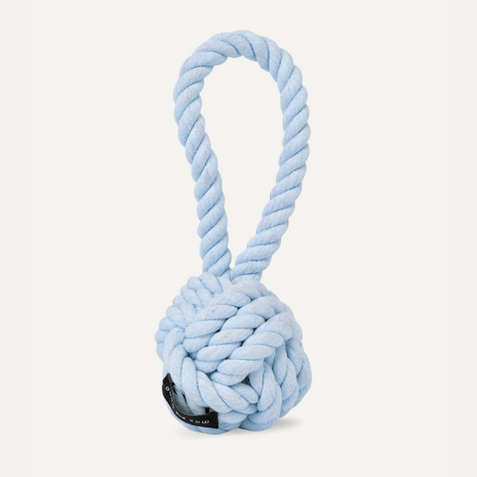 LARGE TWISTED ROPE TOY LIGHT BLUE