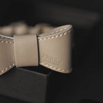 BEIGE LEATHER BOWTIE - PRECIOUS PET