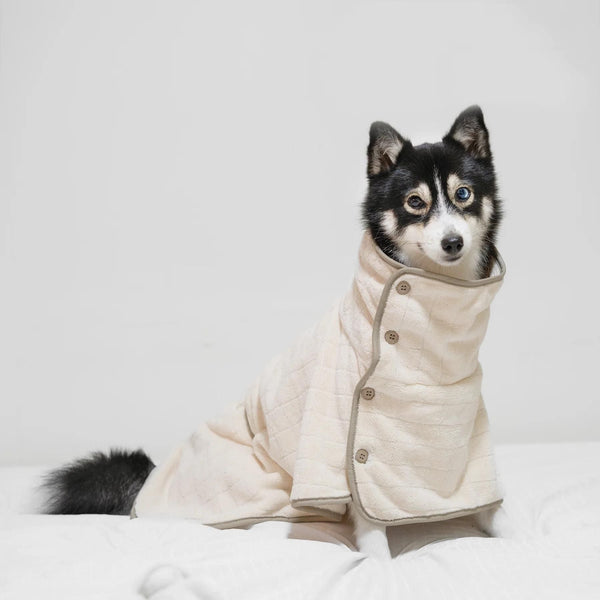 DOG BATHROBE CREAM - PRECIOUS PET