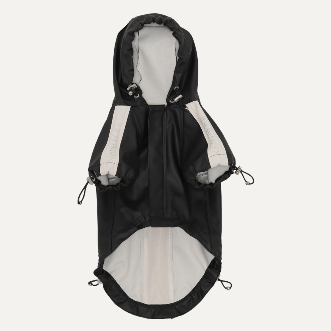 DOG RAIN JACKET BLACK - PRECIOUS PET