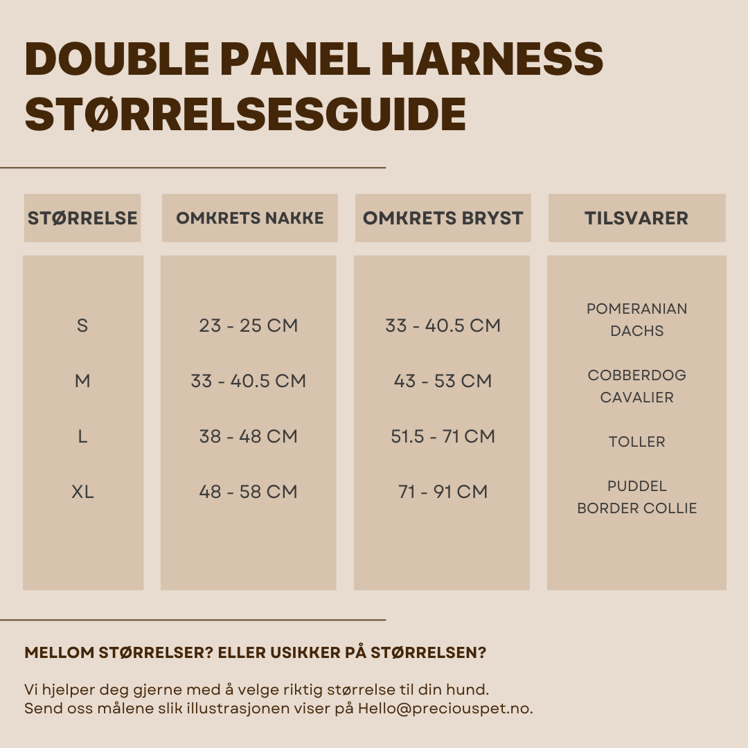 DOUBLE PANEL HARNESS CHARCOAL - PRECIOUS PET