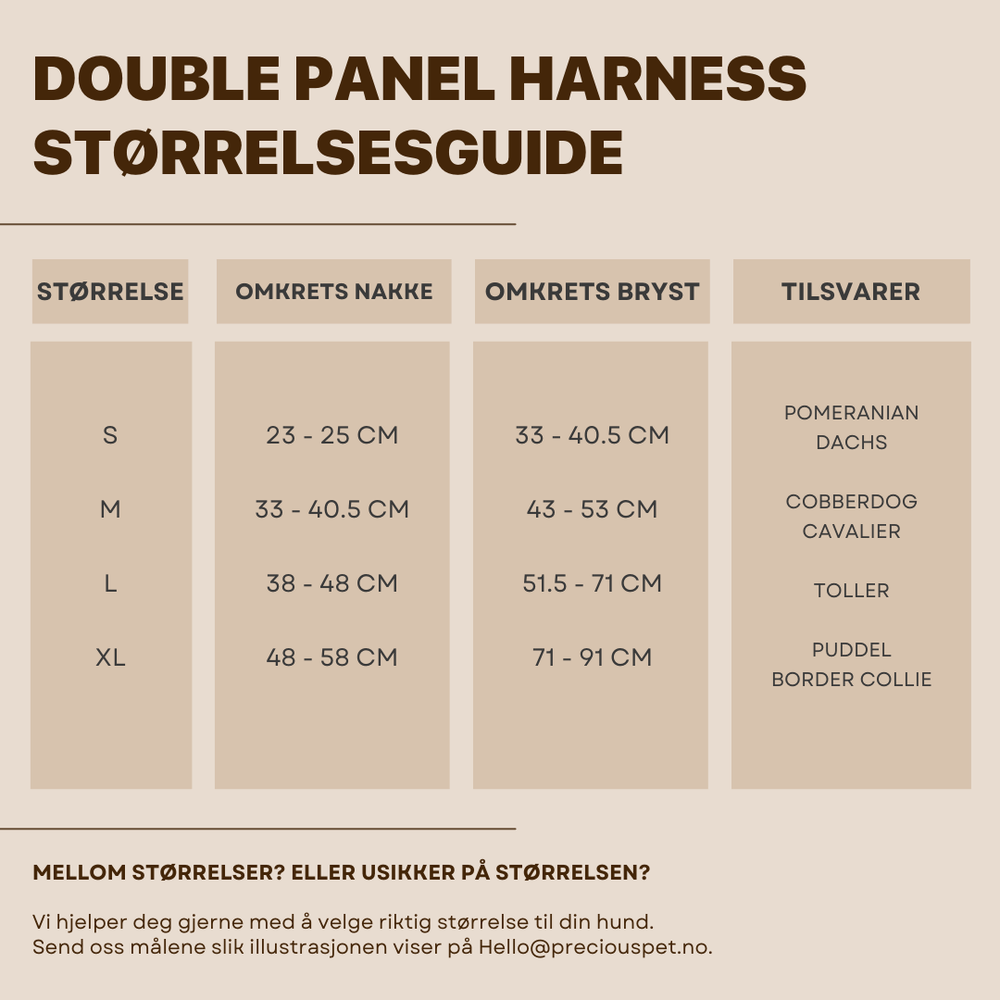 DOUBLE PANEL HARNESS PEACH - PRECIOUS PET
