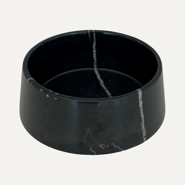 MARBLE BOWL BLACK - PRECIOUS PET