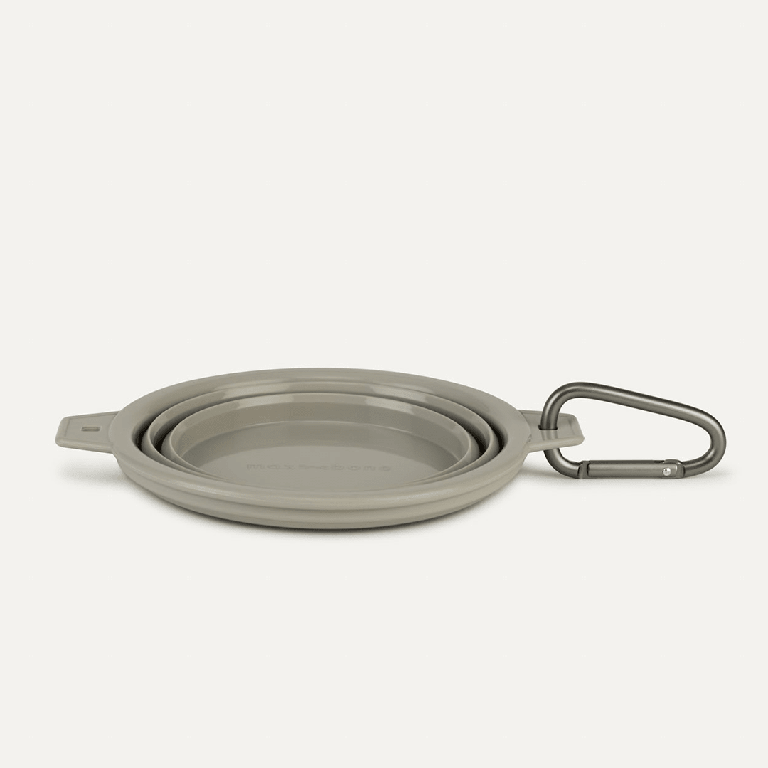 RUBBER TRAVEL BOWL LIGHT GREY - PRECIOUS PET
