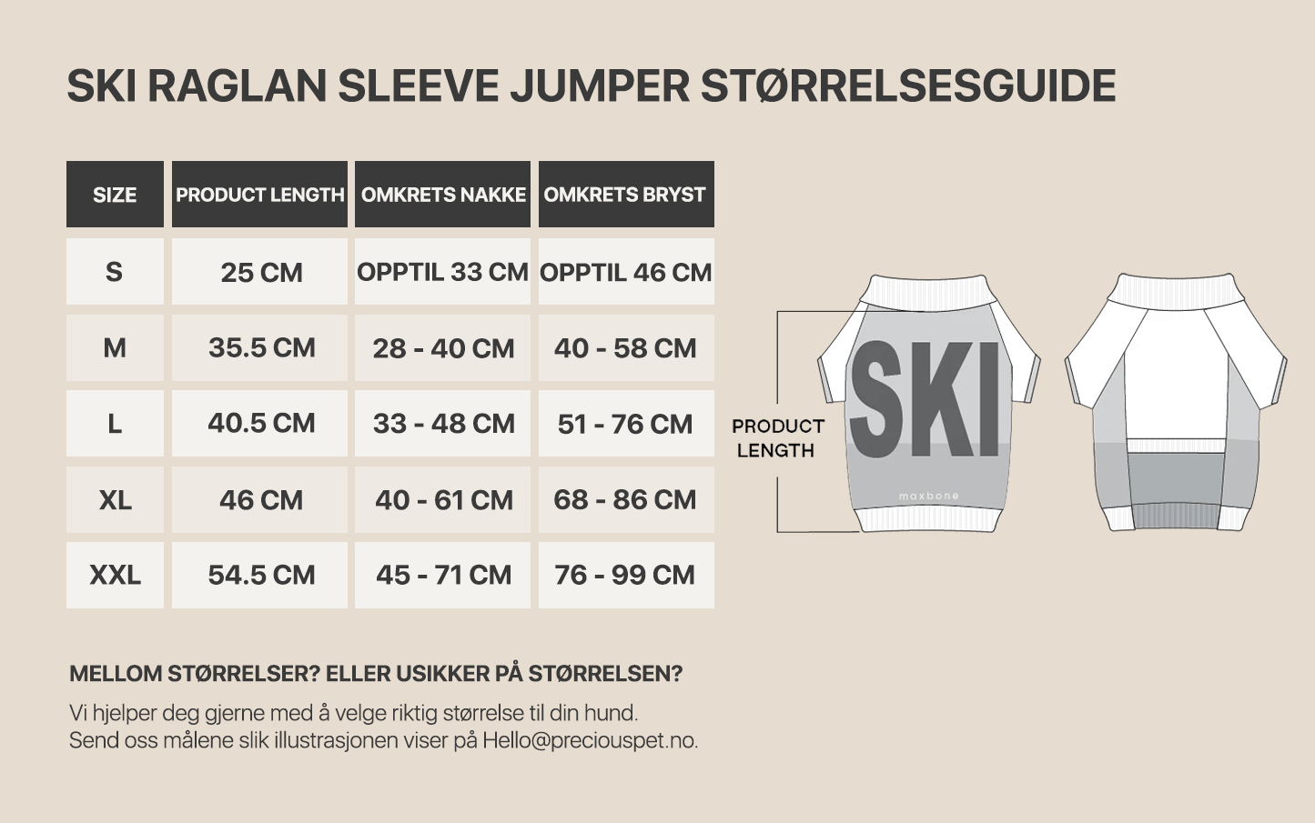 SKI RAGLAN SLEEVE JUMPER - PRECIOUS PET