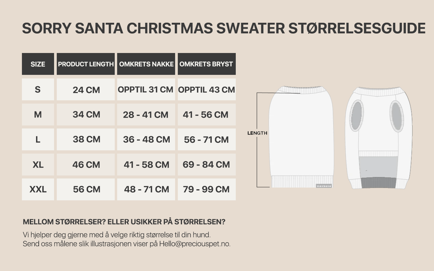 SORRY SANTA CHRISTMAS SWEATER - PRECIOUS PET